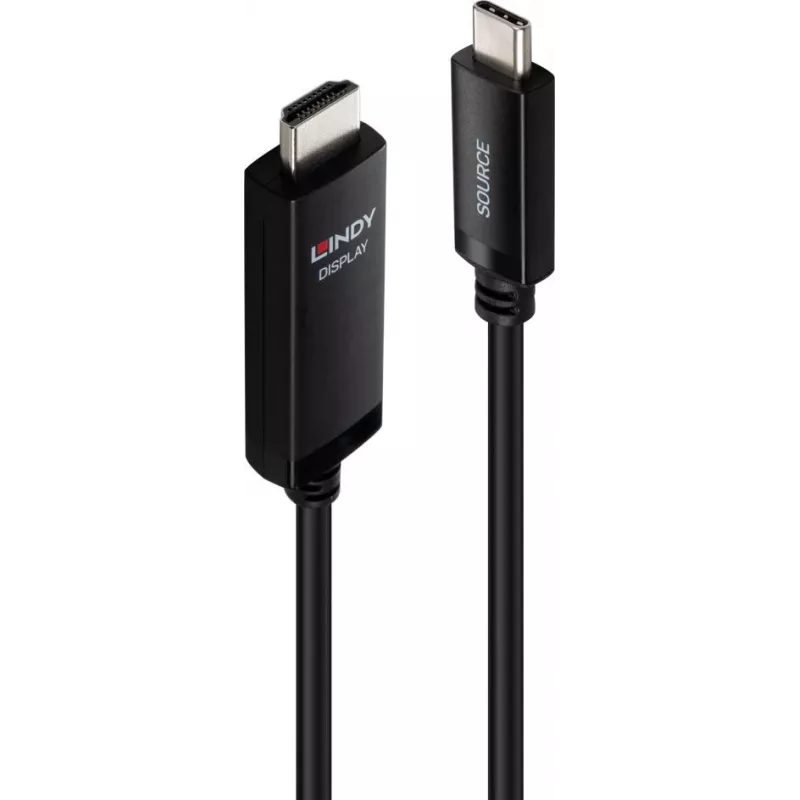 Lindy 1m Καλώδιο προσαρμογέα USB Type C σε HDMI 8K60 (43433)