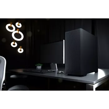 LOGIC AT-DART-PRO-SOLI-10 DART PRO SOLID κουτί υπολογιστή Midi-Tower, μαύρο, USB-C, ATX, χαλύβδινο πλαϊνό πάνελ χωρίς Tempered Glass