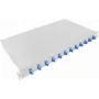 LogiLink 19 inch 1U Rackmount κουτί συγκόλλησης LC-Duplex 12 Port Single Mode OS2, πλήρως εξοπλισμένο, ανοιχτό γκρι F12LC2G
