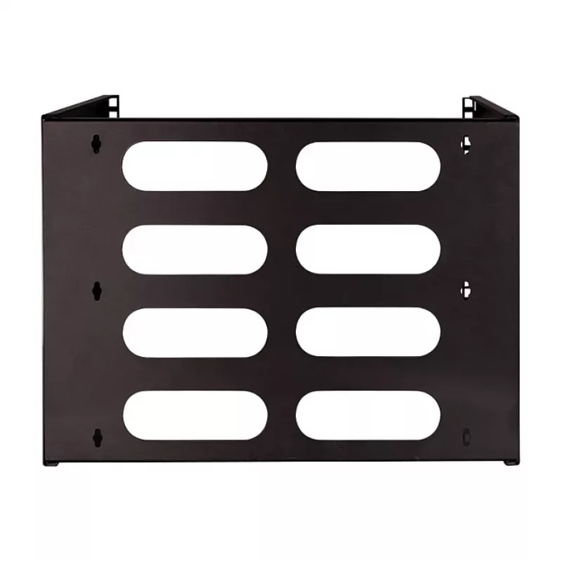 Logilink 19 ίντσες Επιτοίχιο κουτί, 8U, Μαύρο, ανοιχτό πλαίσιο