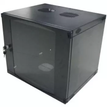 LogiLink Θήκη τοίχου 19 ιντσών Μονοκόμματη 9U, Flat-Pack, Μαύρο
