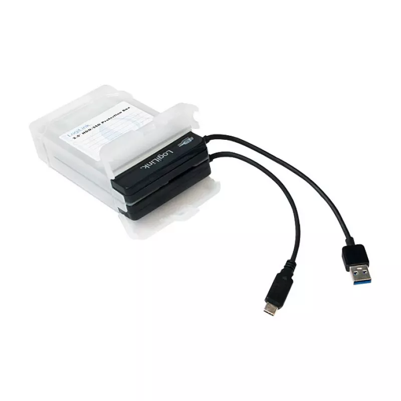 LogiLink Θήκη προστασίας HDD 2.5 ιντσών για 2 HDD/SSD, Λευκό