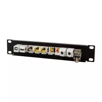 LogiLink ACT108 10-Port Keystone Patch Panel, 10-Inch Rack, 1U, Μαύρο