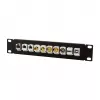 LogiLink ACT108 10-Port Keystone Patch Panel, 10-Inch Rack, 1U, Μαύρο