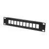 LogiLink ACT108 10-Port Keystone Patch Panel, 10-Inch Rack, 1U, Μαύρο