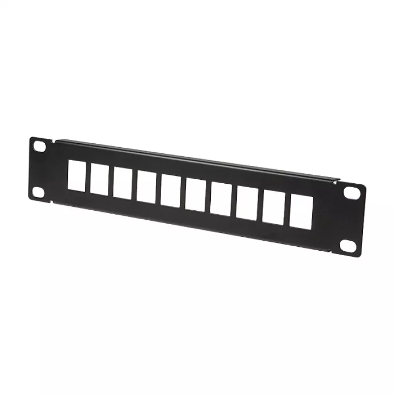 LogiLink ACT108 10-Port Keystone Patch Panel, 10-Inch Rack, 1U, Μαύρο