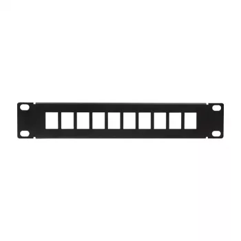 LogiLink ACT108 10-Port Keystone Patch Panel, 10-Inch Rack, 1U, Μαύρο