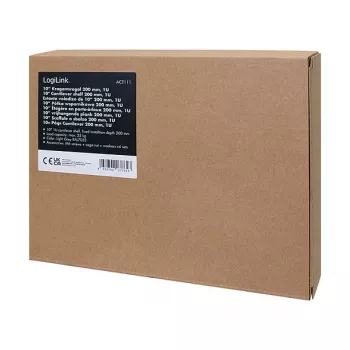 Logilink ACT111 Ράφι ράφι 200 mm 1U Γκρι Επίπεδο rack