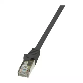 LogiLink Cat.6 F/UTP Καλώδιο Patch, 0,25 m, Μαύρο, EconLine