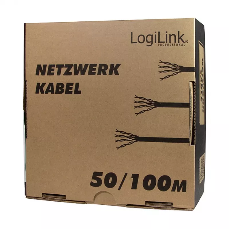 LogiLink Cat.6 Καλώδιο εγκατάστασης, U/UTP, 100m, EconLine