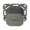 LOGILINK Cat.6 Πρίζα τοίχου 2xRJ45 STP οριζόντια, λευκό