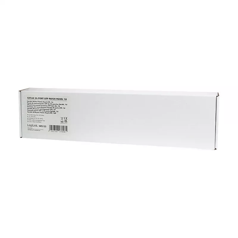 LogiLink Cat.6A Patch Panel 24 θυρών UTP, 1U, 90° IDC