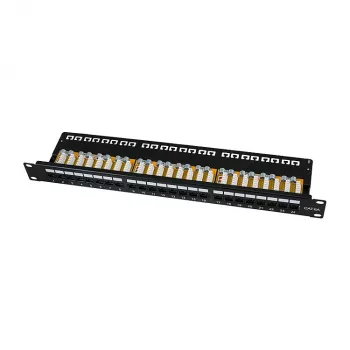 LogiLink Cat.6A Patch Panel 24 θυρών UTP, 1U, 90° IDC