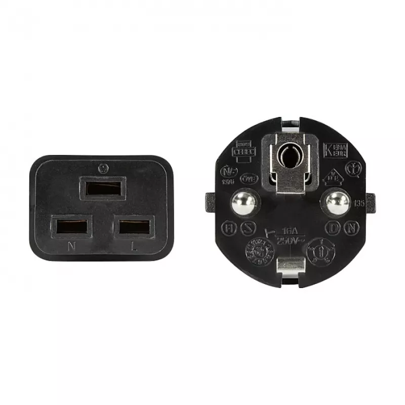 Logilink CP151 καλώδιο ρεύματος, CEE 7/7 σε IEC C19, μαύρο, 1 m
