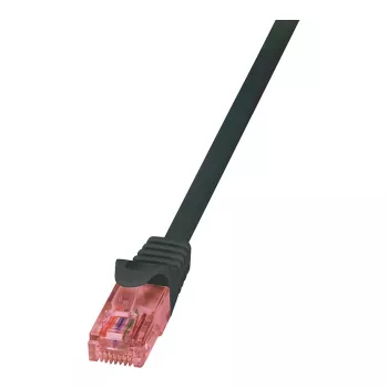 LogiLink CQ2013U CAT 6 U/UTP Patch καλώδιο, 0,25 m, μαύρο, LSZH, Snagless