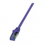 LogiLink CQ302VS Cat.6a S/FTP καλώδιο patch, 0,5 m, μωβ, LSZH, Snagless