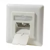 LogiLink DSIT χωνευτή πρίζα Cat. 6a θωρακισμένη 2 θυρών RJ45 εκρού