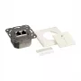 LogiLink DSIT χωνευτή πρίζα Cat. 6a θωρακισμένη 2 θυρών RJ45 εκρού