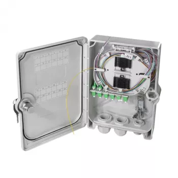 LogiLink FB124LC FTTH/FTTB Κουτί Σύνδεσης Οπτικών Ινών, 24x LC/APC, πλήρως εξοπλισμένο, IP55