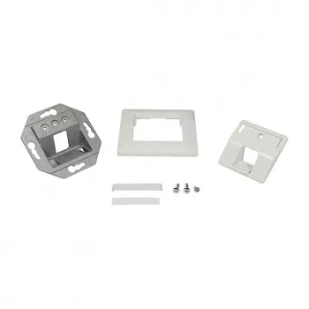 LogiLink Keystone Faceplate 45° για 1 μονάδα, καθαρό λευκό