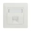 LogiLink Keystone Faceplate 45° για 1 μονάδα, καθαρό λευκό