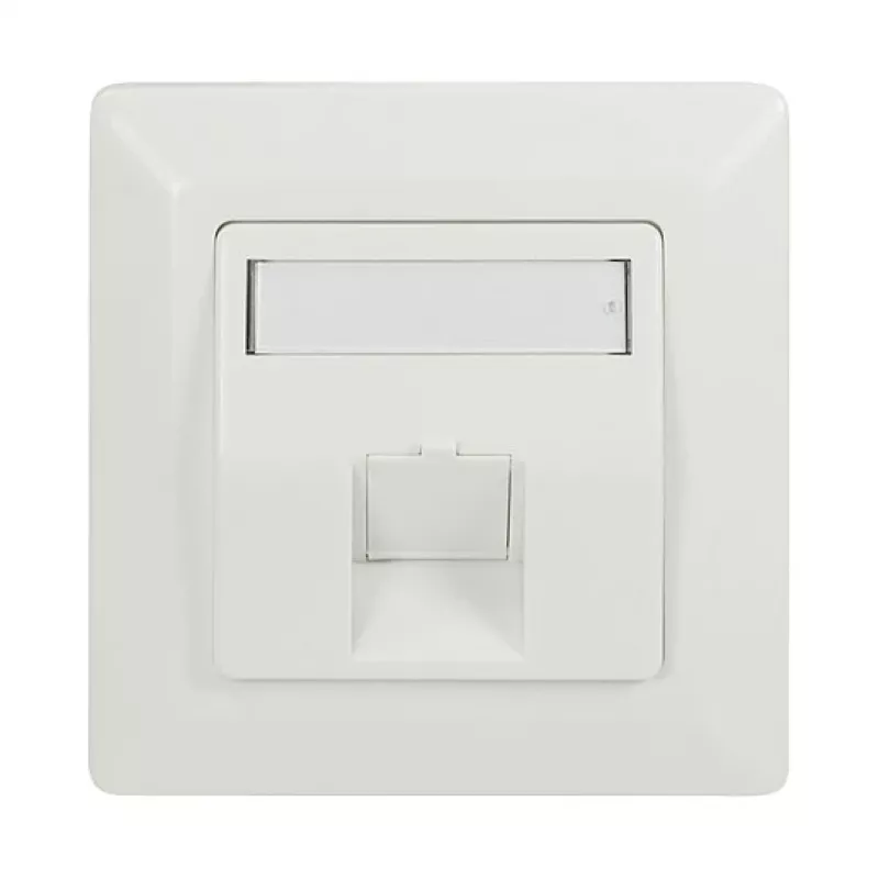 LogiLink Keystone Faceplate 45° για 1 μονάδα, καθαρό λευκό