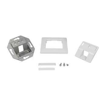 LogiLink Keystone Faceplate 45° για 1 μονάδα, λευκό σήματος