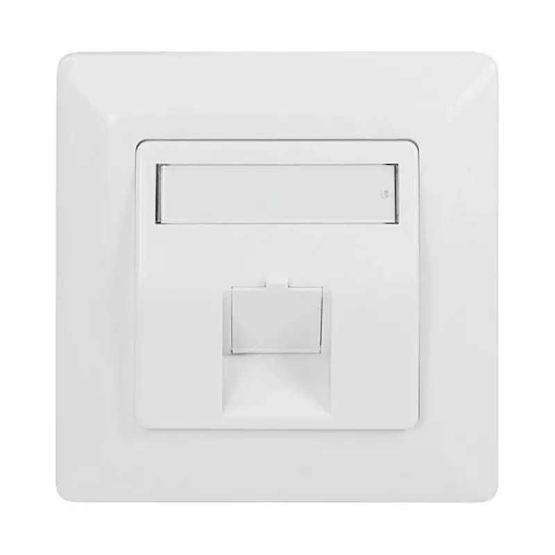 LogiLink Keystone Faceplate 45° για 1 μονάδα, λευκό σήματος