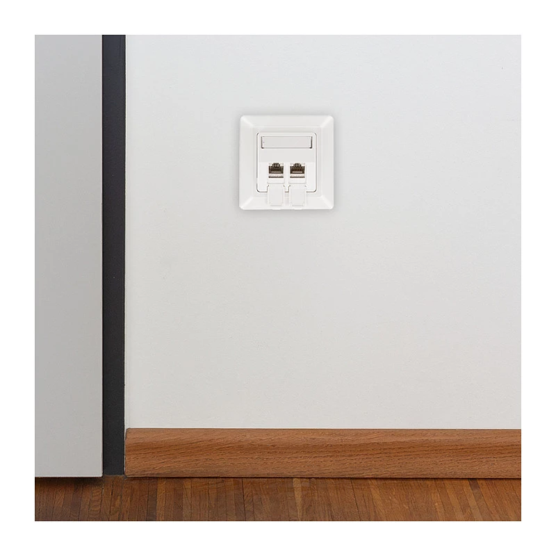 LogiLink κάλυμμα Keystone για 2 μονάδες, προεξέχον, UP/50, λευκό
