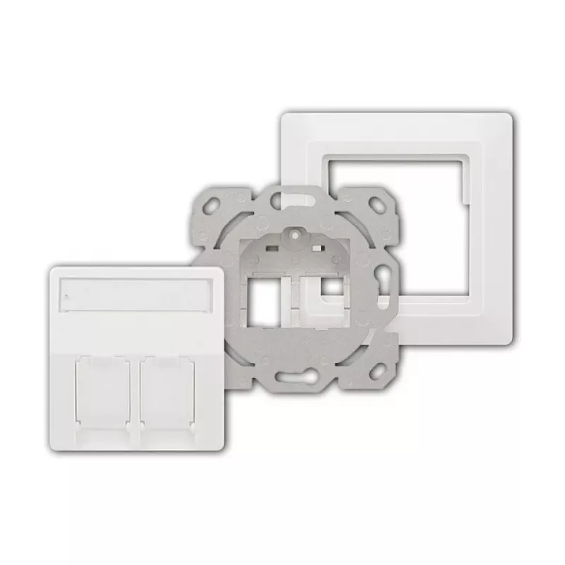 LogiLink κάλυμμα Keystone για 2 μονάδες, προεξέχον, UP/50, λευκό