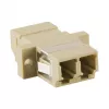 LogiLink LC Duplex Multimode Προσαρμογέας οπτικών ινών με φλάντζα, Μπεζ
