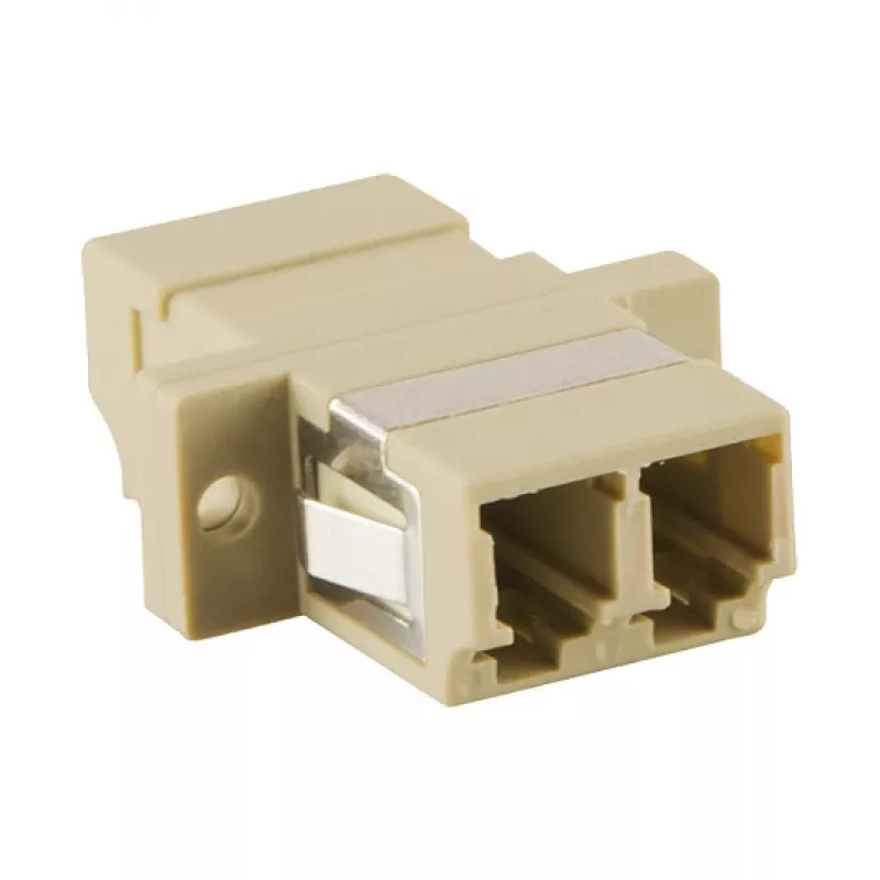 LogiLink LC Duplex Multimode Προσαρμογέας οπτικών ινών με φλάντζα, Μπεζ