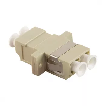 LogiLink LC Duplex Multimode Προσαρμογέας οπτικών ινών με φλάντζα, Μπεζ