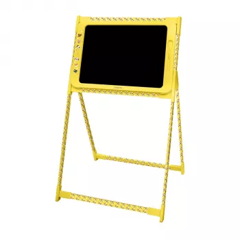 LogiLink LCD tablet σχεδίασης 19 cm, κίτρινο – επαναχρησιμοποιήσιμος πολύχρωμος πίνακας ζωγραφικής με λειτουργία σβησίματος και κλειδώματος