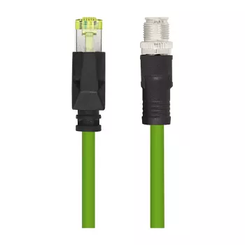 LOGILINK M12 CAT6A Βιομηχανικό καλώδιο Patch, PUR, M12 X-κωδικοποιημένο σε RJ45, 3 m