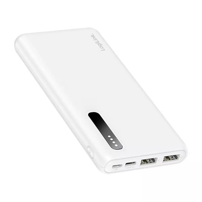 Logilink Φορητό Power Bank, LiPo, 8000 mAh, Λευκό