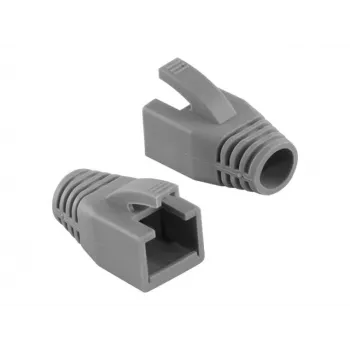 LogiLink MP0035 θηλυκές υποδοχές ανακούφισης τάσης RJ45, γκρι, συσκευασία 50 τεμ.