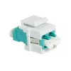 LogiLink NK0031 Keystone LC-Duplex πομποδέκτης οπτικών ινών Multimode OM3/OM4, aqua
