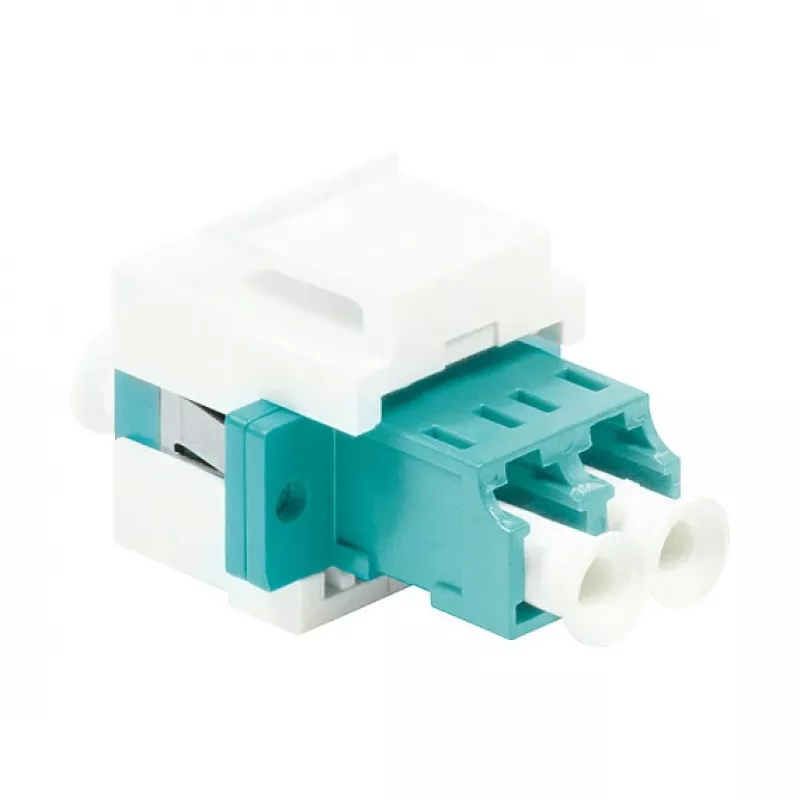LogiLink NK0031 Keystone LC-Duplex πομποδέκτης οπτικών ινών Multimode OM3/OM4, aqua