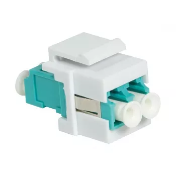 LogiLink NK0031 Keystone LC-Duplex πομποδέκτης οπτικών ινών Multimode OM3/OM4, aqua