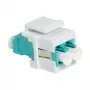 LogiLink NK0031 Keystone LC-Duplex πομποδέκτης οπτικών ινών Multimode OM3/OM4, aqua