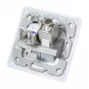 LogiLink NK4020 Πρίζα Τοίχου Keystone, Χωνευτή, 2 Μονάδων, Λευκό Σήματος