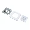 LogiLink NK4020 Πρίζα Τοίχου Keystone, Χωνευτή, 2 Μονάδων, Λευκό Σήματος