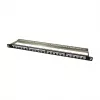 LogiLink NK4040 Patch panel Keystone 24 θυρών θωρακισμένο, 0,5U, Μαύρο