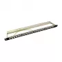 LogiLink NK4040 Patch panel Keystone 24 θυρών θωρακισμένο, 0,5U, Μαύρο