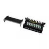 LogiLink NP0017B Patch Panel – 8 θυρών Cat6 STP, τοποθέτηση σε τοίχο/κάτω από γραφείο, μαύρο