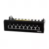 LogiLink NP0017B Patch Panel – 8 θυρών Cat6 STP, τοποθέτηση σε τοίχο/κάτω από γραφείο, μαύρο