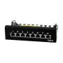 LogiLink NP0017B Patch Panel – 8 θυρών Cat6 STP, τοποθέτηση σε τοίχο/κάτω από γραφείο, μαύρο