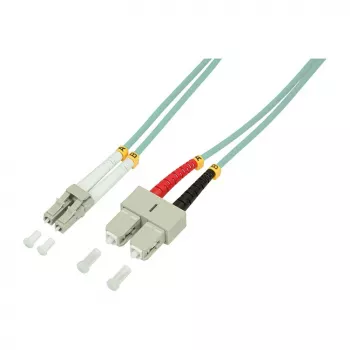 LogiLink OM3 LC/SC Duplex πολύτροπο καλώδιο οπτικής ίνας patch, 10m, aqua, LSZH