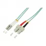 LogiLink OM3 LC/SC Duplex πολύτροπο καλώδιο οπτικής ίνας patch, 10m, aqua, LSZH